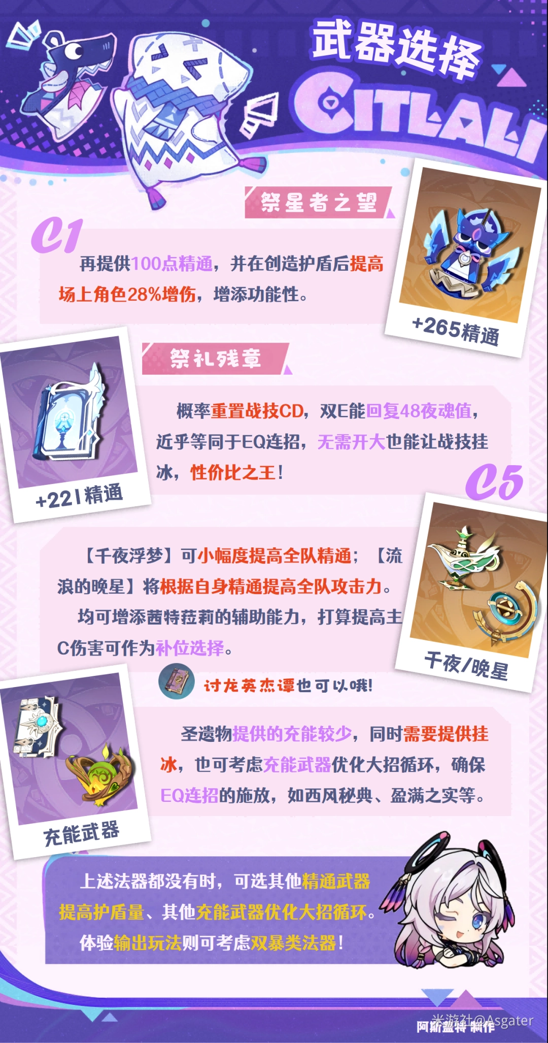 原神2026茜特菈莉武器选择推荐(图1)