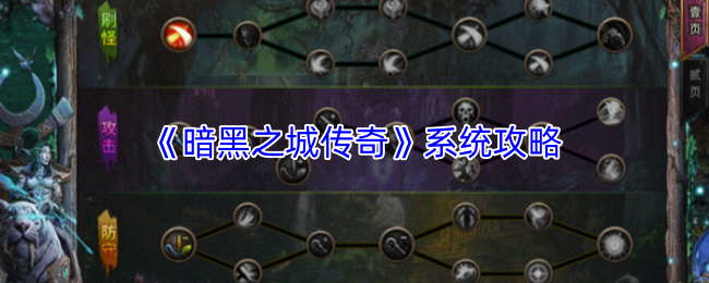 《暗黑之城传奇》系统攻略