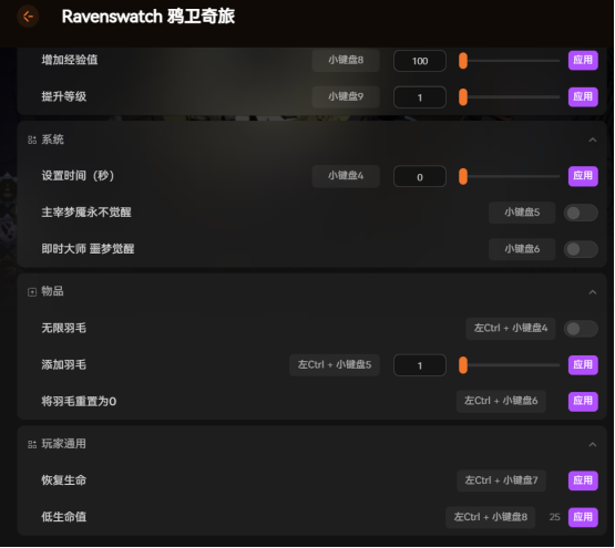 《鸦卫奇旅》梅林DLC适配修改器 无限生命货币羽毛 编辑等级经验 战斗数值修改