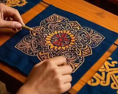 传统蜡染工艺中，蜡的作用是？