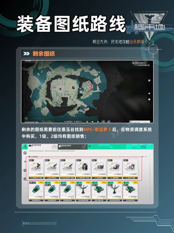 明日方舟终末地武陵金色装备图纸点位在哪