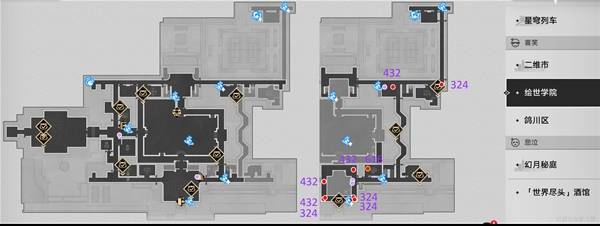 崩坏星穹铁道二相乐园地图秘技点与敌人在哪里 星穹铁道二相乐园地图秘技点与敌人位置一览(图3)