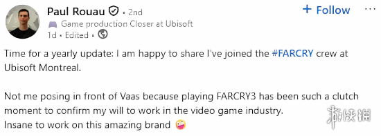 技术专家加盟育碧! 《孤岛惊魂7》或进入开发后期阶段(图1)